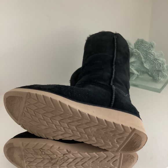 Kookaburra by UGG slim tall genuine suede black shearling boots EUR 37 US 6 - Picture 5 of 9